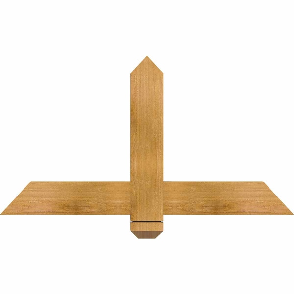 Ekena Millwork Eugene Rough Sawn Timber Gable Bracket, Western Red Cedar, 36"W x 19"H x 2"D x 4"F, 13/12 Pitch GBW036X19X0204EUG00RWR - main
